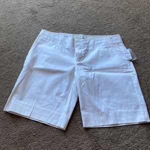 Gap white Bermuda shorts.